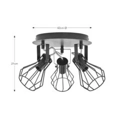 Fulton Industrial 3 Light Semi Flush Spotlight -Home Lighting Store 30869661 alt08