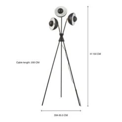 Elements Levi Tripod 3 Light Metal Floor Lamp -Home Lighting Store 30869721 alt08