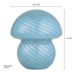 Elements Small Glass Mushroom Table Lamp 12 Elements Small Glass Mushroom Table Lamp -Home Lighting Store 30869726 alt08