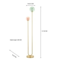 Eliza 2 Light Glass Floor Lamp -Home Lighting Store 30869734 alt08
