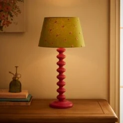 Green Flower Embroidered Tapered Lamp Shade -Home Lighting Store 30871572 alt03