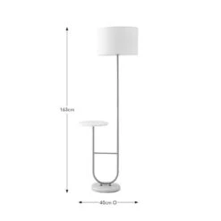 Carrara Marble Base Floor Lamp With Table -Home Lighting Store 30871997 alt08