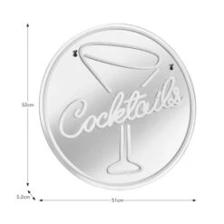 Cocktail Indoor Outdoor Mirrored Neon Sign -Home Lighting Store 30873115 alt08