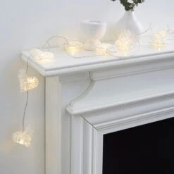 Wicker Hearts 10 LED String Lights