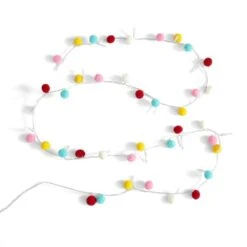 Multicoloured Pom Pom String Lights -Home Lighting Store 30873991 alt05