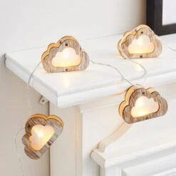 Wooden Cloud 10 LED String Lights -Home Lighting Store 30873997 alt02