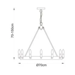 Vogue Lannister 12 Light Ceiling Light -Home Lighting Store 30878686 alt08