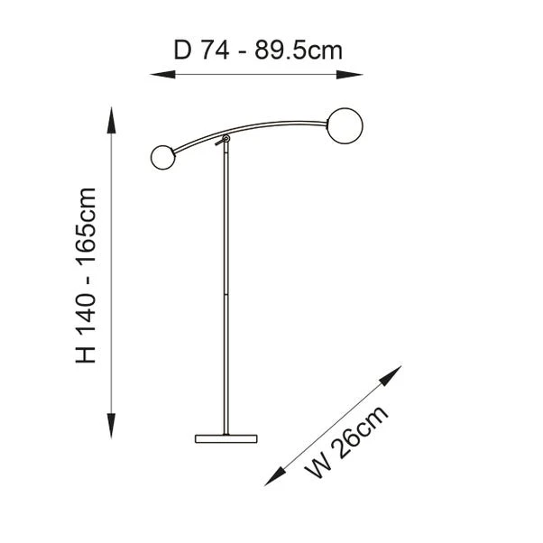 Vogue Nico 2 Light Floor Lamp 12 Vogue Nico 2 Light Floor Lamp - Image 10