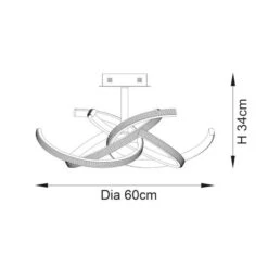 Vogue Sierra 4 Light Semi Flush Ceiling Light -Home Lighting Store 30878879 alt08