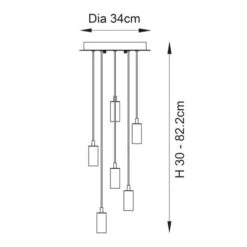 Vogue Ryker 6 Light Cluster Ceiling Light 19 Vogue Ryker 6 Light Cluster Ceiling Light -Home Lighting Store 30878890 alt08