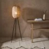 Vogue Zen Linen And Bamboo Floor Lamp -Home Lighting Store 30878911
