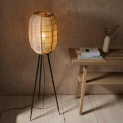 Vogue Zen Linen And Bamboo Floor Lamp -Home Lighting Store 30878911 alt02