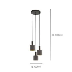 EGLO Concessa 3 Light Cluster Ceiling Light -Home Lighting Store 30886081 alt03