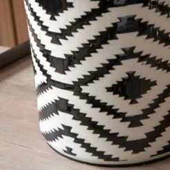 Chirala Tall Ikat Ceramic And Velvet Table Lamp -Home Lighting Store 30889310 alt02