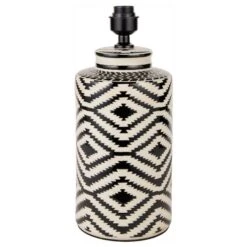 Chirala Tall Ikat Ceramic And Velvet Table Lamp -Home Lighting Store 30889310 alt04