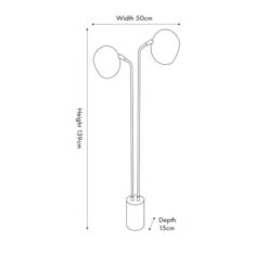 Bailey 2 Head Floor Lamp -Home Lighting Store 30889332 alt04