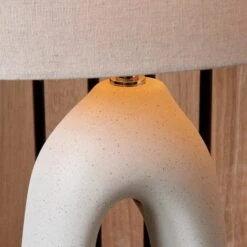 Laila Natural Organic Tall Ceramic Table Lamp -Home Lighting Store 30889342 alt01