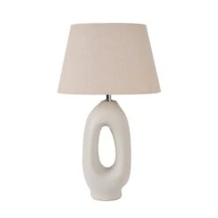 Laila Natural Organic Tall Ceramic Table Lamp -Home Lighting Store 30889342 alt03