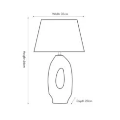 Laila Natural Organic Tall Ceramic Table Lamp -Home Lighting Store 30889342 alt04