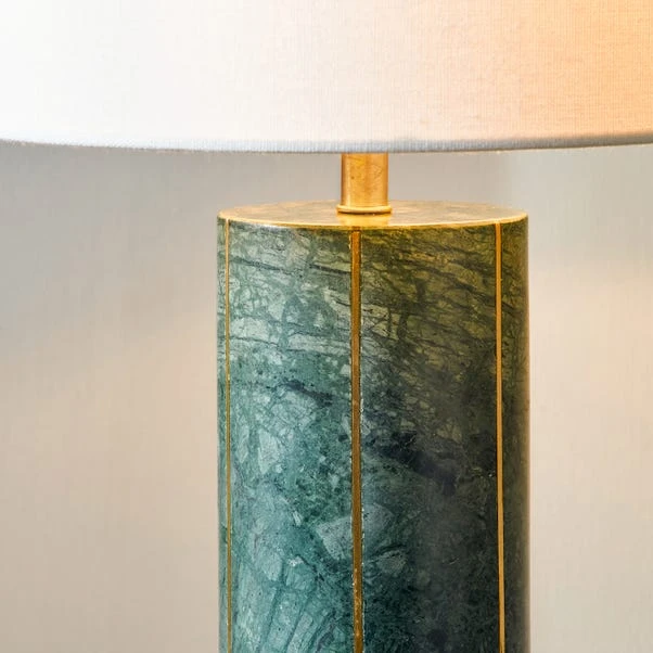 Venetia Green Marble And Gold Tall Table Lamp 4 Venetia Green Marble And Gold Tall Table Lamp - Image 2