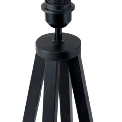 Whitby Wood Tapered 4 Post Linen Table Lamp -Home Lighting Store 30889395 alt02