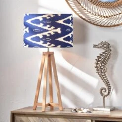 Lars Ikat Patterned Cylinder Lamp Shade -Home Lighting Store 30889409