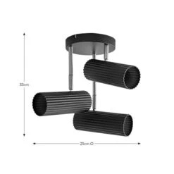 Georgi Industrial Ribbed 3 Light Adjustable Semi Flush Spotlight -Home Lighting Store 30894883 alt08