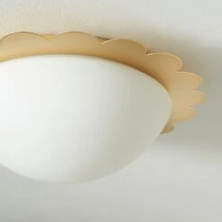 Scalloped Edge Bathroom Flush Ceiling Light -Home Lighting Store 30894919 alt03