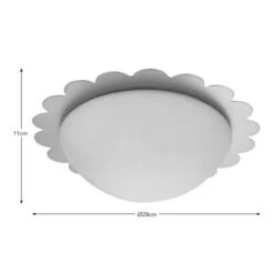 Scalloped Edge Bathroom Flush Ceiling Light -Home Lighting Store 30894919 alt08