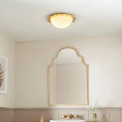 Scalloped Edge Bathroom Flush Ceiling Light -Home Lighting Store 30894919 alt09