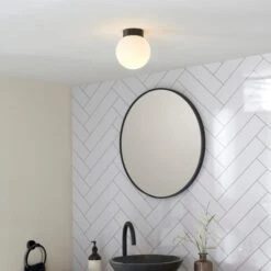 Sligo Industrial Outdoor Bathroom Flush Ceiling Light -Home Lighting Store 30894959 alt09