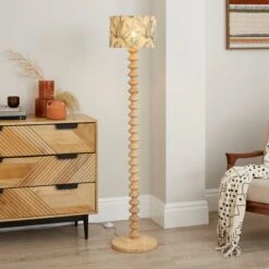 Equatorial Palm Bamboo Drum Lamp Shade -Home Lighting Store 30898066 alt03