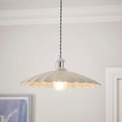 Maya Scalloped Metal Easy Fit Pendant Shade -Home Lighting Store 30898493