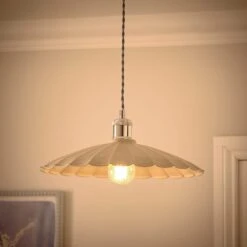 Maya Scalloped Metal Easy Fit Pendant Shade -Home Lighting Store 30898493 alt01