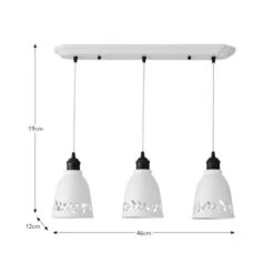 Churchgate Arthingworth Industrial 3 Light Diner Ceiling Light -Home Lighting Store 30898544 alt08