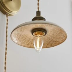 Churchgate Fawsley Fern Industrial Plug In Wall Light -Home Lighting Store 30898558 alt02