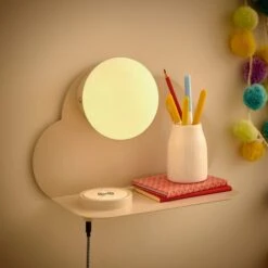Rechargeable Touch Dimmable Wall Light With Cloud Shelf -Home Lighting Store 30898606 alt01
