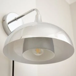 Elements Lennon 2 Tier Dome Plug In Wall Light -Home Lighting Store 30898670 alt02