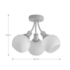 Elements Bailey 3 Light Semi Flush Ceiling Light -Home Lighting Store 30898688 alt08