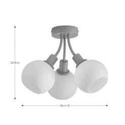 Elements Bailey 3 Light Semi Flush Ceiling Light -Home Lighting Store 30898689 alt08