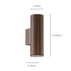 EGLO RIGA Antique Brown Outdoor Wall Light 9 EGLO RIGA Antique Brown Outdoor Wall Light -Home Lighting Store 30906901 alt03