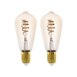 EGLO 9W Dimmable Spiral Filament LED ES Edison Smart Bulb 10 EGLO 9W Dimmable Spiral Filament LED ES Edison Smart Bulb -Home Lighting Store 30907013 alt03