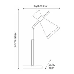 Monroe Waisted Glass And Metal Table Lamp -Home Lighting Store 30909280 alt06