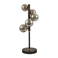 Blair Smoke Glass Ball And Black Metal Table Lamp -Home Lighting Store 30909398 alt02