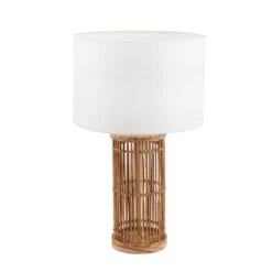 Sorbus Natural Ribbed Table Lamp -Home Lighting Store 30909402 alt01