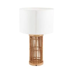 Sorbus Natural Ribbed Table Lamp -Home Lighting Store 30909402 alt02