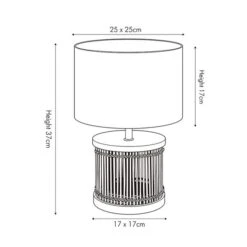 Sorbus Natural Ribbed Table Lamp -Home Lighting Store 30909403 alt03