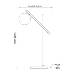 Wanda White Orb And Black Metal Table Lamp -Home Lighting Store 30909409 alt05