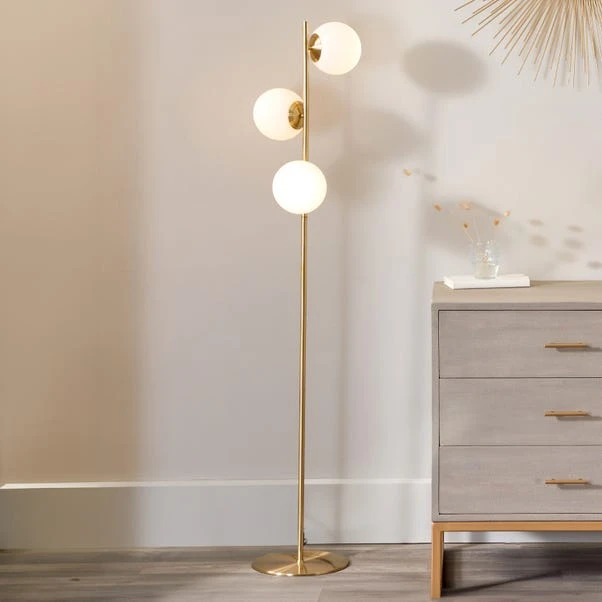 Asterope White Orb And Gold Metal Floor Lamp 3 Asterope White Orb And Gold Metal Floor Lamp