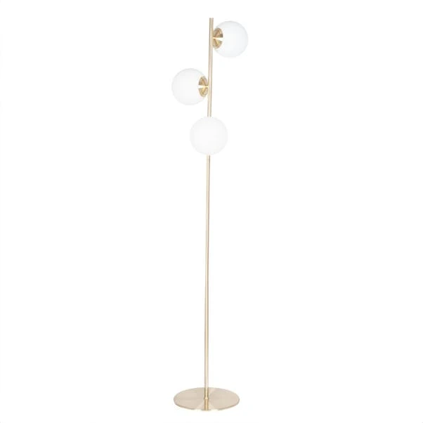 Asterope White Orb And Gold Metal Floor Lamp 5 Asterope White Orb And Gold Metal Floor Lamp - Image 3